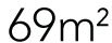 69m²